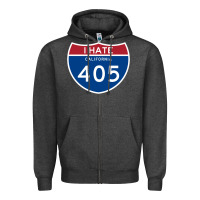 Charcoal Heather los angeles california interstate 405 (i 405) sweatshirt Zipper Hoodie - linhVisuals