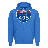 True Royal los angeles california interstate 405 (i 405) sweatshirt Zipper Hoodie - linhVisuals