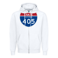 White los angeles california interstate 405 (i 405) sweatshirt Zipper Hoodie - linhVisuals