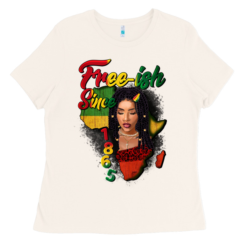 Free-ish Since 1865 Black Woman Ladies Tee by FaDigitalArtStudio | Teevron