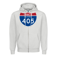 Dove Grey los angeles california interstate 405 (i 405) sweatshirt Zipper Hoodie - linhVisuals