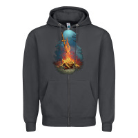 Smoke Souls Bonfire Zipper Hoodie - linhVisuals