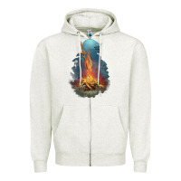 Souls Bonfire Zipper Hoodie | Teevron