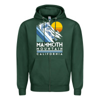 Sports Green mammoth mountain california retro ski sweatshirt Zipper Hoodie - linhVisuals