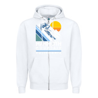 White mammoth mountain california retro ski sweatshirt Zipper Hoodie - linhVisuals