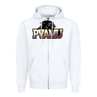White Prairie View A&M Panthers And Lady Panthers Rectangle Patch Zipper Hoodie - linhVisuals