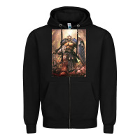 Black Warhammer Characters Zipper Hoodie - linhVisuals