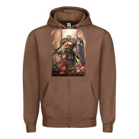 Chestnut Warhammer Characters Zipper Hoodie - linhVisuals