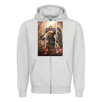 Dove Grey Warhammer Characters Zipper Hoodie - linhVisuals
