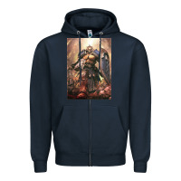 Navy Warhammer Characters Zipper Hoodie - linhVisuals