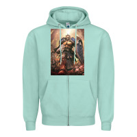 Seafoam Warhammer Characters Zipper Hoodie - linhVisuals