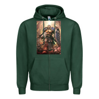 Sports Green Warhammer Characters Zipper Hoodie - linhVisuals