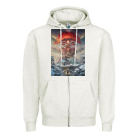 Oatmeal Heather The Painted World Zipper Hoodie - linhVisuals