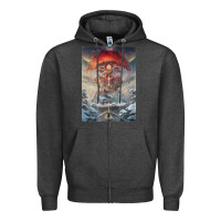 Charcoal Heather The Painted World Zipper Hoodie - linhVisuals