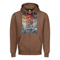 Chestnut The Painted World Zipper Hoodie - linhVisuals