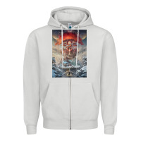 Dove Grey The Painted World Zipper Hoodie - linhVisuals