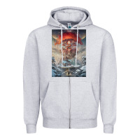 Heather Grey The Painted World Zipper Hoodie - linhVisuals