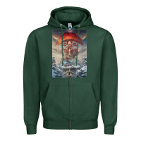 Sports Green The Painted World Zipper Hoodie - linhVisuals