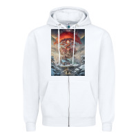 White The Painted World Zipper Hoodie - linhVisuals