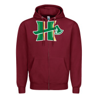 Burgundy cal humboldt lumberjacks Zipper Hoodie - linhVisuals