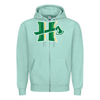 Seafoam cal humboldt lumberjacks Zipper Hoodie - linhVisuals