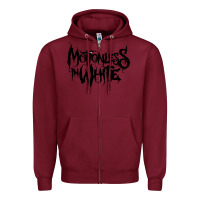 Burgundy Motionless In White Zipper Hoodie - linhVisuals