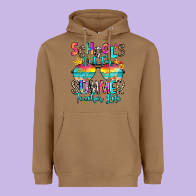School's Out For Summer Teacher Life Heavyweight Hoodie Designed By Ranaportraitstore