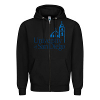 Black The university of san diego Zipper Hoodie - linhVisuals