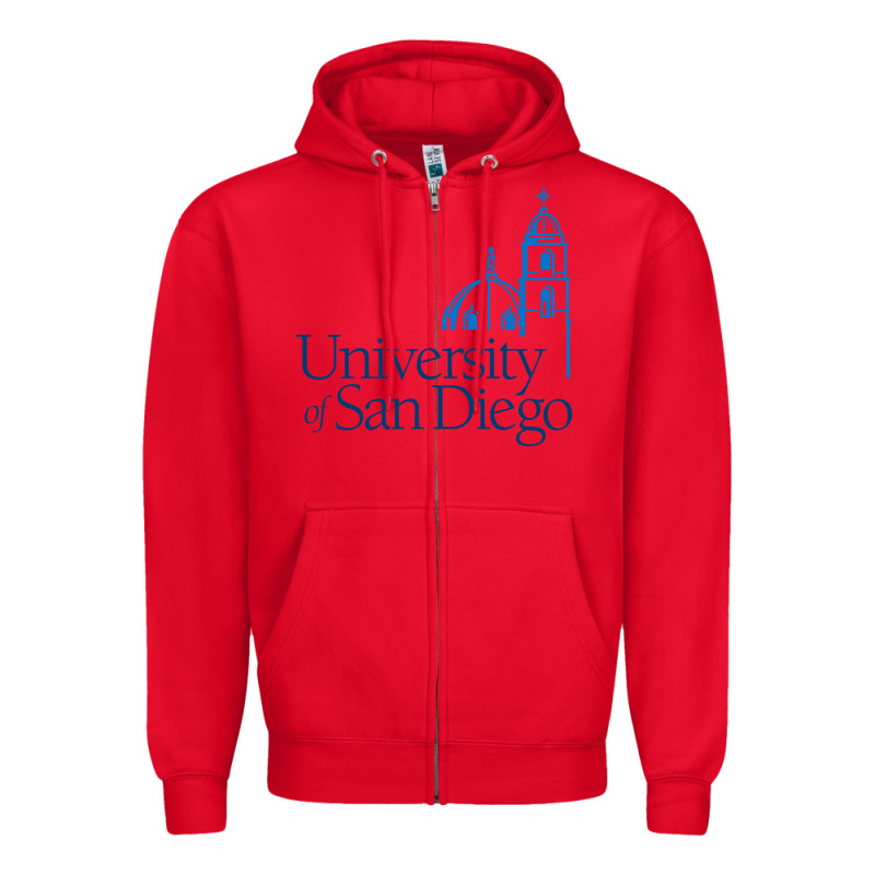 The University Of San Diego Zipper Hoodie by linhVisuals | Teevron