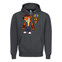 Smoke CRASH BANDICOOT Zipper Hoodie - linhVisuals