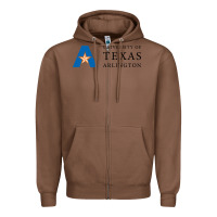 Chestnut The university of texas at arlington Zipper Hoodie - linhVisuals