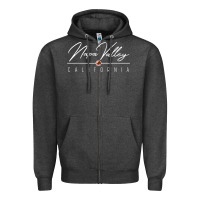 Charcoal Heather napa valley ca t shirt Zipper Hoodie - linhVisuals