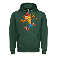 Sports Green CRASH BANDICOOT Zipper Hoodie - linhVisuals