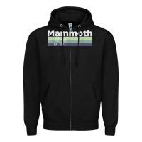 Black retro hiking boottrail running   mammoth california t shirt Zipper Hoodie - linhVisuals