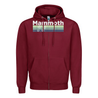 Burgundy retro hiking boottrail running   mammoth california t shirt Zipper Hoodie - linhVisuals