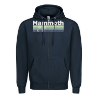 Navy retro hiking boottrail running   mammoth california t shirt Zipper Hoodie - linhVisuals