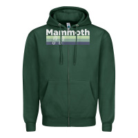 Sports Green retro hiking boottrail running   mammoth california t shirt Zipper Hoodie - linhVisuals