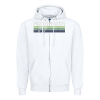 White retro hiking boottrail running   mammoth california t shirt Zipper Hoodie - linhVisuals