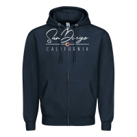 Navy san diego ca sweatshirt Zipper Hoodie - linhVisuals