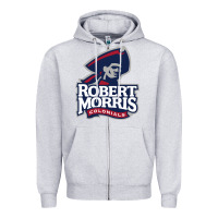 Heather Grey the robert morris colonials Zipper Hoodie - linhVisuals