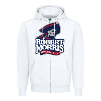White the robert morris colonials Zipper Hoodie - linhVisuals