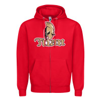 Red acadie–titan-bathurst Zipper Hoodie - linhVisuals