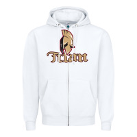 White acadie–titan-bathurst Zipper Hoodie - linhVisuals