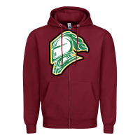 Burgundy knights-london-merch Zipper Hoodie - linhVisuals