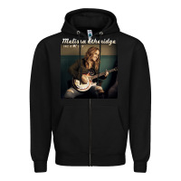 Black Melissa Etheridge Zipper Hoodie - linhVisuals