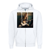 White Melissa Etheridge Zipper Hoodie - linhVisuals