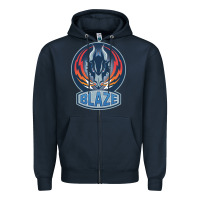Navy coventry blaze Zipper Hoodie - linhVisuals
