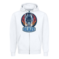 White coventry blaze Zipper Hoodie - linhVisuals