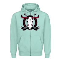 Seafoam deer-red-rebels Zipper Hoodie - linhVisuals