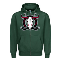 Sports Green deer-red-rebels Zipper Hoodie - linhVisuals